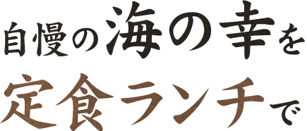 自慢の海の幸を 定食ランチで