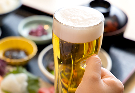 ビール手元